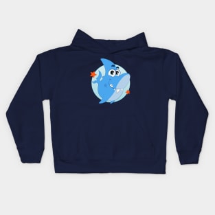 Cute shark character Kids Hoodie